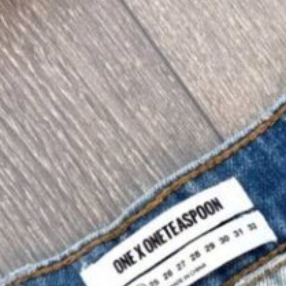 Free People One Teaspoon Awesome Baggies Jeans Straight leg Frayed Light Wash - Picture 6 of 15